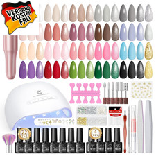 Gel Nägel Set Lampe 22 Farben UV Nagellack Elektrischer Nagelfräser Starterset B