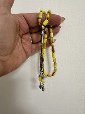 Tespih Tesbih Damla Osmanli Kehribar Ates Bernstein Misbaha RosaryAmber  