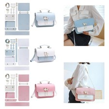 Zum Selbermachen PU Leder Schultertasche Herstellung Material Kätzchen Anhänger Handtasche Nähen Geschenke