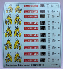Gambrinus Güterwagen Decals