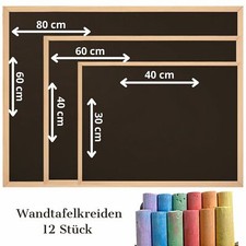 Kreidetafel Schreibtafel Wandtafel schwarz Blackboard Tafel 3 Größen mit Kreide