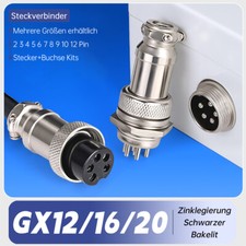 GX12/GX16/GX20 Stecker Buchse