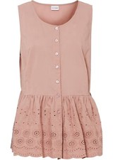 Bluse mit Lochstickerei Gr. 40