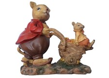 sammel figur Maus auf Schubkarre und Kindermaus Deko