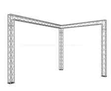 Messebau in L-Form mit Deco