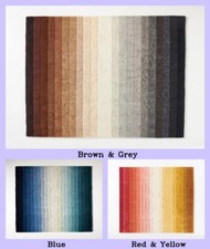 Handgetuftet Wolle Teppiche Brown & Grau Gestreift Indisch Hippie Teppich 2.4x3m