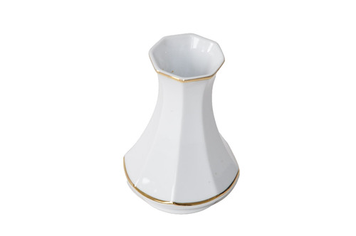 Achteckige kleine weiße vase - kleine,