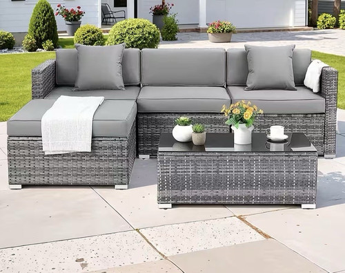 Tlg polyrattan lounge set - polyrattan,