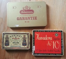 3 uralte Blech Zigarettendosen