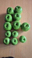 7 große + 5 kleine Deko Äpfel grün künstliches Obst