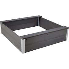 WPC Sandkasten Sandkiste Witterungsbeständig Buddelbox Sandbox Anthrazit