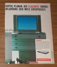 Seltene Werbung NORDMENDE Fernseher SUPER PLANAR mit Black Matrix #2 1988