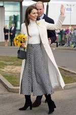 ZARA HOUNDSTOOTH TWEED SKIRT