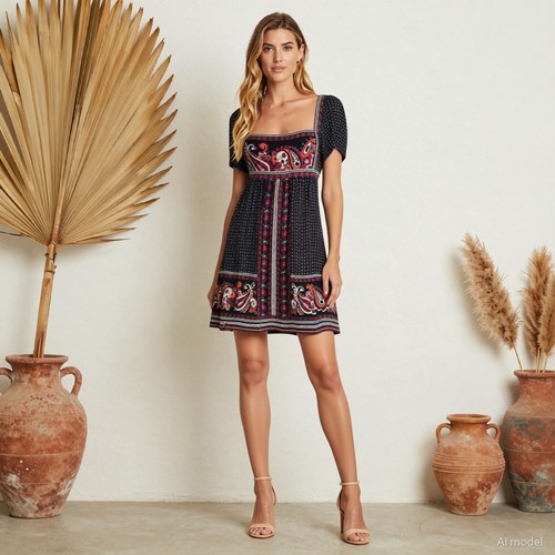 Vintage boho knielang - vintage,