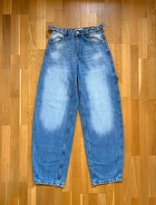 Jeans BERSHKA Carpenter Jeans Denim Hose (NP: 49€) Barrel Leg weites Bein, Gr 36