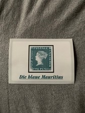 Replik Faksimile der blauen Mauritius Briefmarke Klappkarte