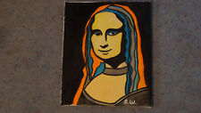 ORIGINAL  AVANTGARDE  ÖLBILDER    "  MONA           LIZA   ", signiert .