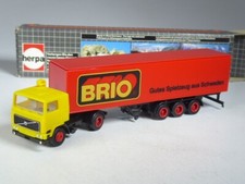 (YG-21) Herpa Volvo F12 Koffersattelzug Brio Spielzeug Schweden in OVP