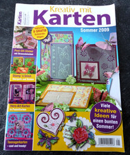 Zeitschrift inklusive 8 Bögen" Kreativ mit Karten "Sommer 2009; Selber gestalten
