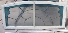 rund bogen fenster flügel blei glas jugendstil alt antik top vintage deko  herri