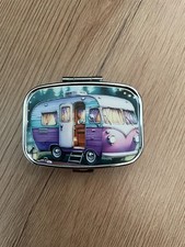 Metall Pillendose Dose Wohnwagen Camping Camper