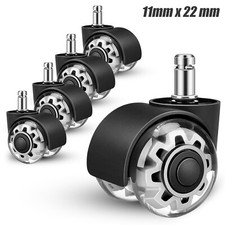 Bürostuhl Rollen 5er Set 11x22mm, Schreibtischstuhl Rollen für Gaming-Stühle DE