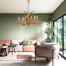 Retro Hirsch Geweih Deckenleuchter Dachleuchte Resin Leuchte Hängelampe Licht