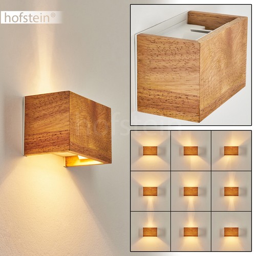 Wand leuchte holz eckig - holz,
