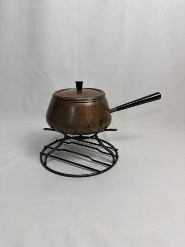 Vintage kupfer fondue - fondue, set