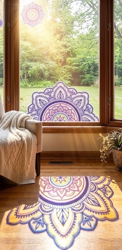 Großes fensterbild mandala - fensterbild,