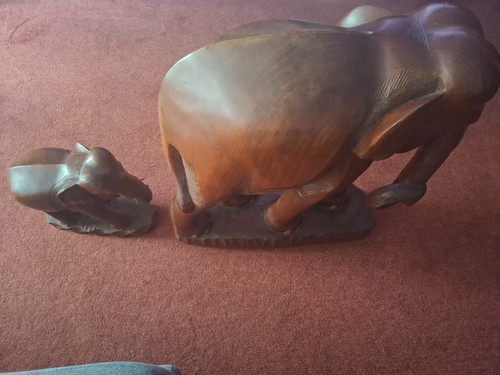 Große elefant holzfigur - große,