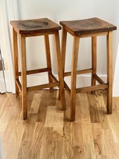 Vintage Labor Holz Hocker