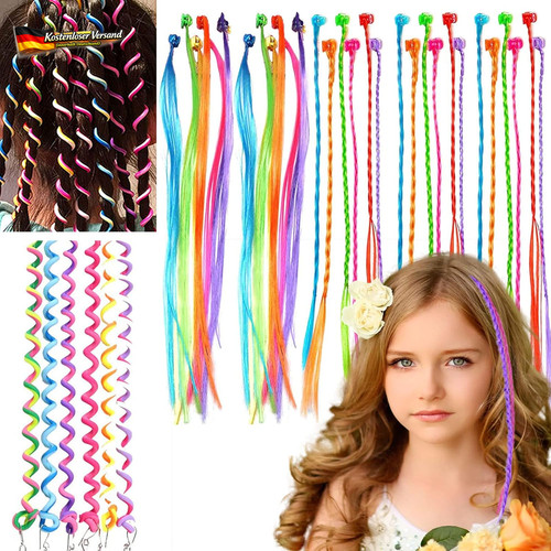 Bunte haarverlängerung clips - bunte,