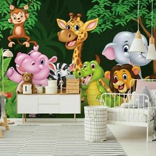 Fototapete Kinderzimmer Junge Tiere Dschungel Tapete Wandtapete Jungenzimmer 26