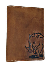 Ausweis Brieftasche Jagd Sau Wildschwein Jagdschein WBK Naturleder Büffelleder