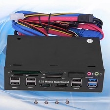 5.25inch Media Dashboard Front Panel USB3.0/2.0 HUB ESATA Multi Card