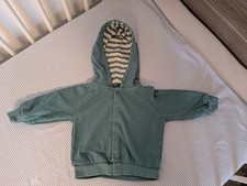 Sweatjacke Alana 68 Petrol Druckknöpfe Kapuze
