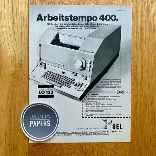 1972 sel fernschreiber - sel, lo