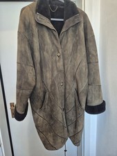 Lammfell Mantel Vintage Braun