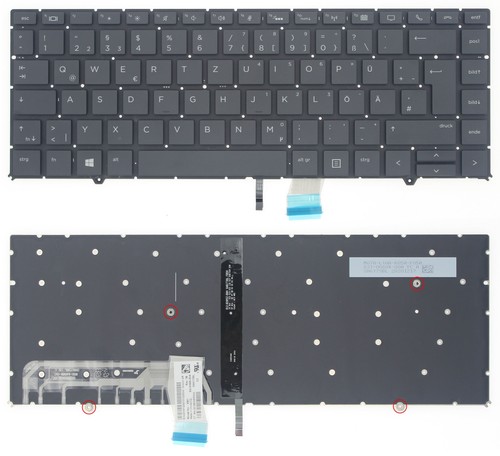 Black german backlit keyboard - backlit,