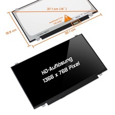 14,0" LED Display glossy passend für Lenovo ThinkPad S431 20AX000QUS WXGA HD