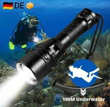 LED Profi Tauchlampe Unterwasser Lampe IP68✔ Tauchen Bis 100m✔️Akku ✔️Box✔️DE✔️