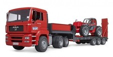 BRUDER, MAN TGA 6x4 mit Geräteträger und Teleskop MANITOU MLT 633, 1/16, BRU2774