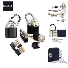 6 Stück Lockpick Training Vorhängeschlösser mit schwarzer Schlossabdeckung, Ü...