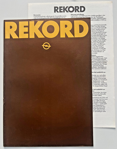 Opel rekord 1980 original - rekord, e,