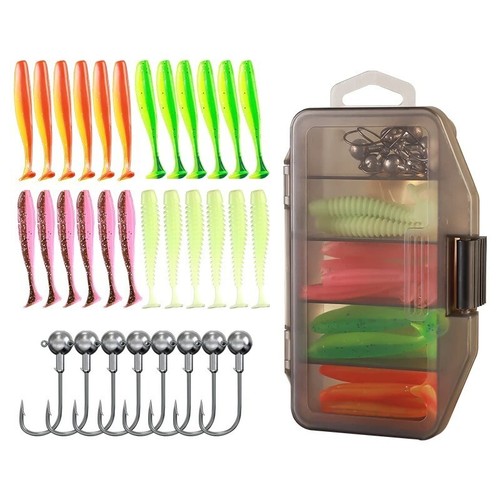 Jighaken gummifisch set mit - jighaken,