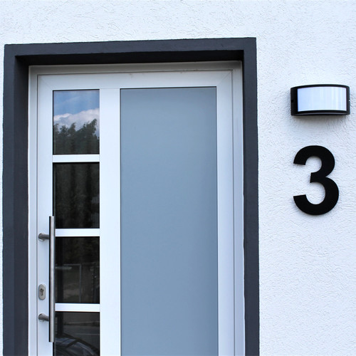 Satiniert schwarz hausnummer - satiniert,