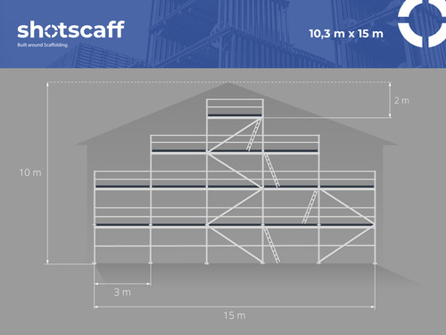 10x15m giebelwand scaff - giebelwand,