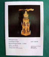 DDR Weihnachtspyramide Laubsägevorlage sechseckige Pyramide Abbügelmuster alt
