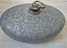 alte Bettflasche Zink selten Antik Wärmflasche